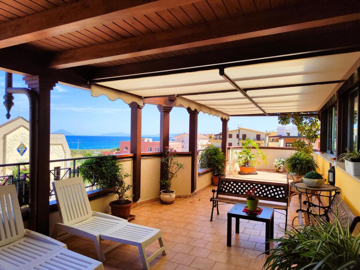 "Appartamento Del Mare Gliaca" Con Vista Isole Eolie,Ampia Terrazza,Wifi E Parcheggio Privato Gratuito Piraino Buitenkant foto